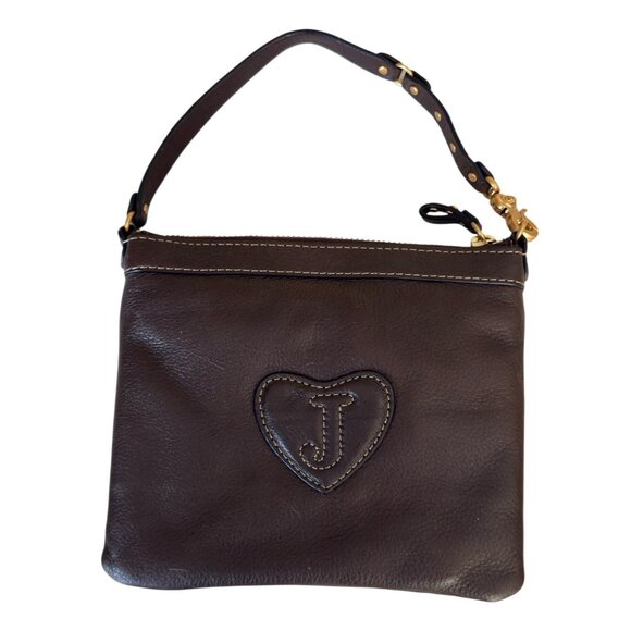 Juicy Couture Brown Leather Charm Wristlet Purse - Picture 2 of 15